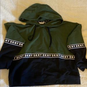 Military Green/black DKNY sports hoodie